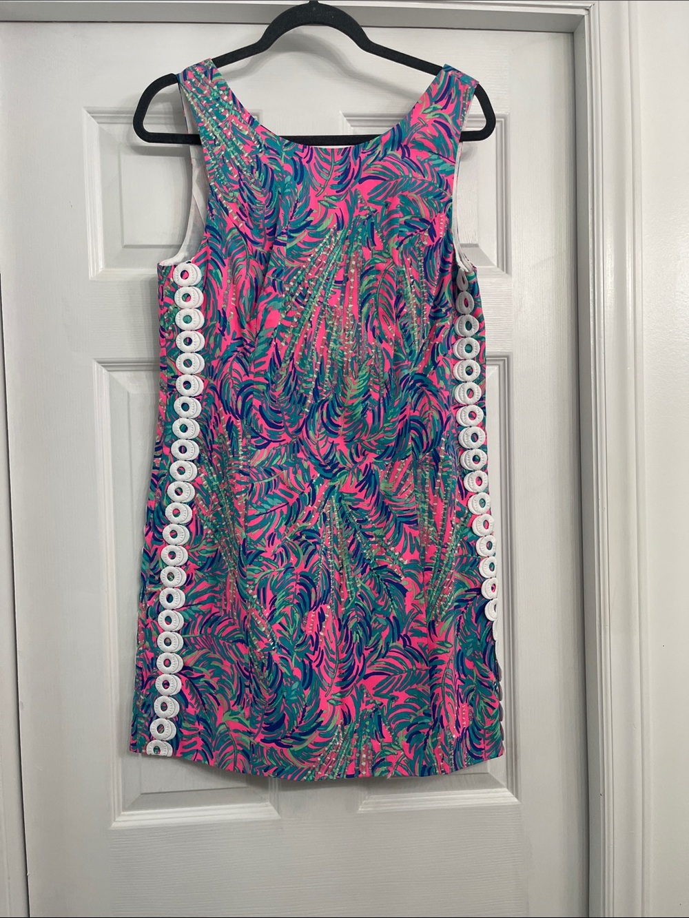 Lilly Pulitzer Pink & Teal Tropical-Print Mini Dress